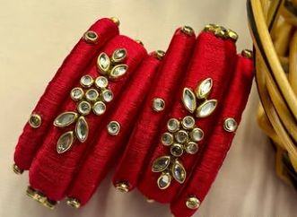 Red Kundan Stack