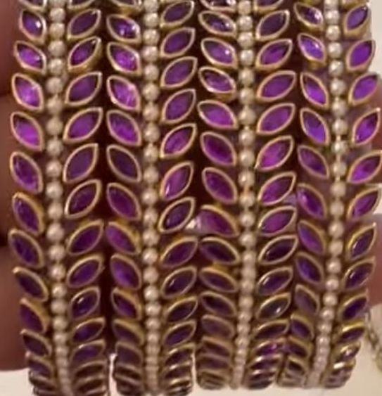 Purple Kundan Stack